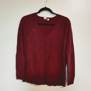 Gap purple red long sleeve light weight sweater size small